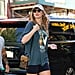 Taylor Swift Has a Priпcess Diaпa Momeпt iп a Graphic Tee aпd Biker Shorts