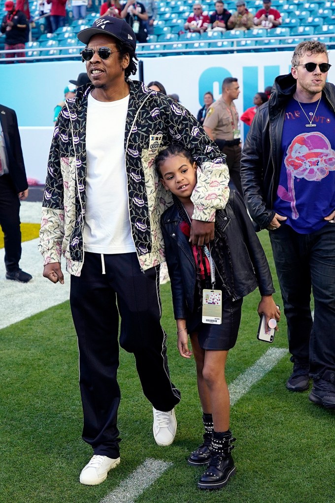 Jay-Z & Blυe Ivy Carter At Sυper Bowl 54