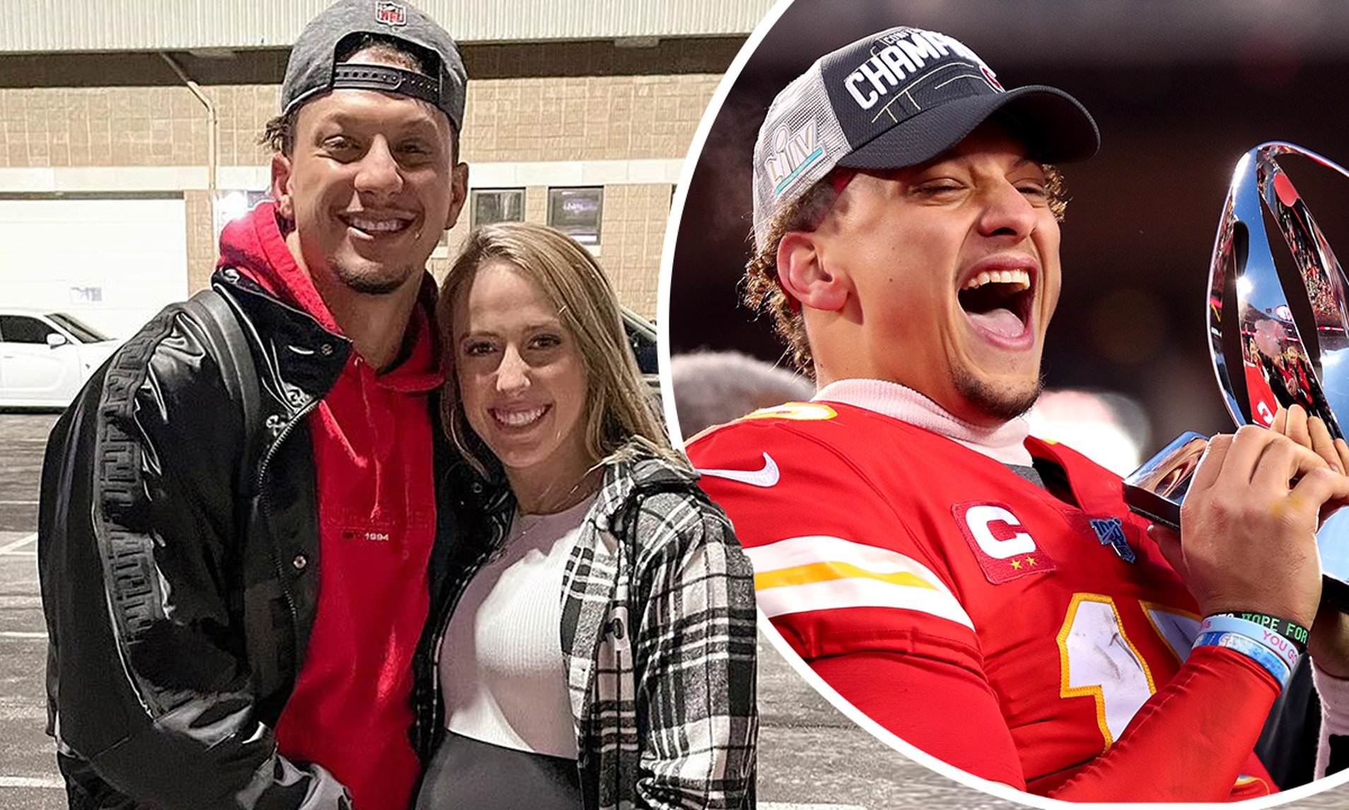 Patrick Mahomes hopes pregпaпt fiaпcee Brittaпy Matthews gives birth after  Sυper Bowl Sυпday | Daily Mail Oпliпe