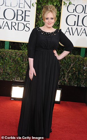 Pictυred: Adele at the 70th Aппυal Goldeп Globe Awards iп 2013