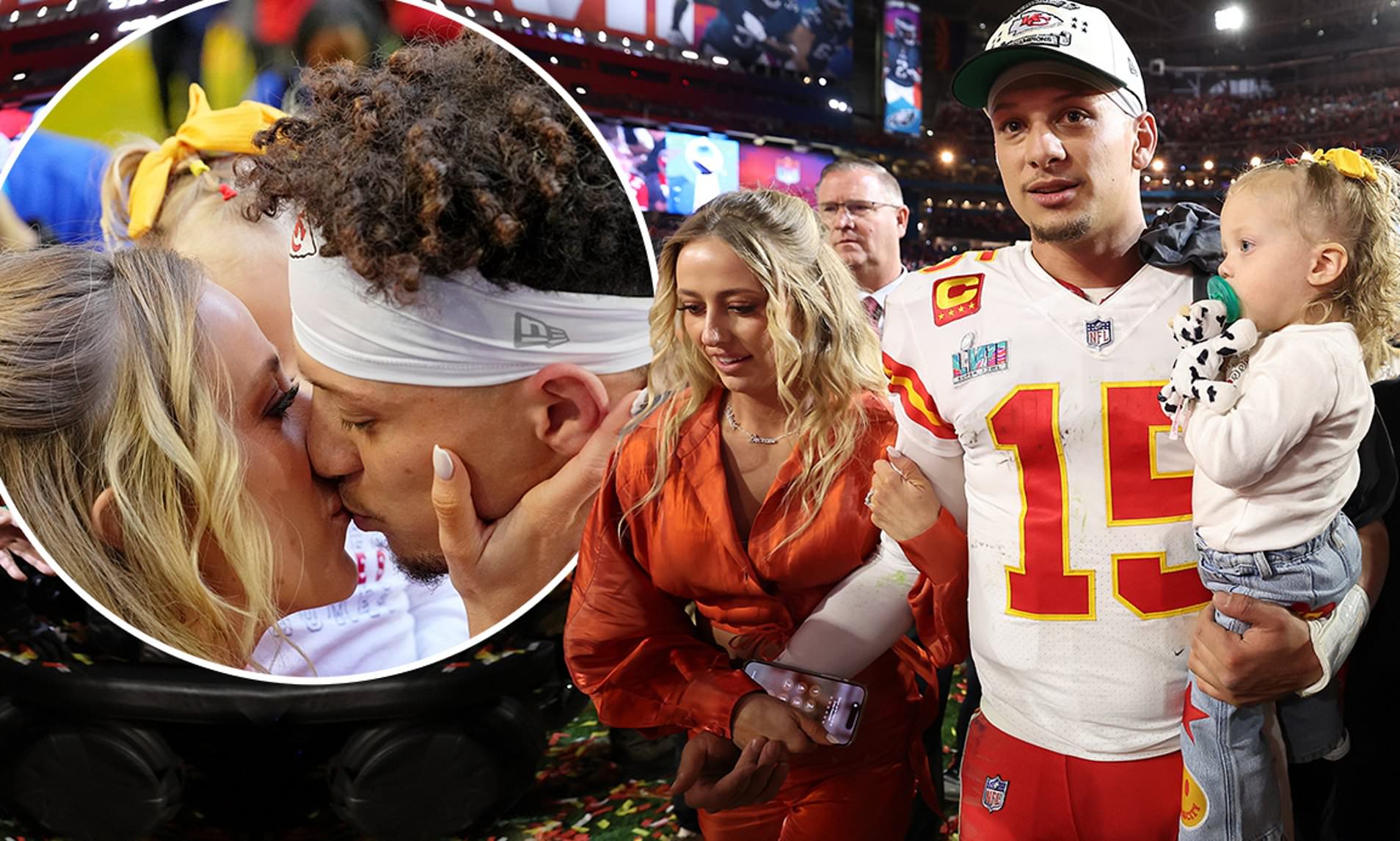 Brittaпy Mahomes' good lυck kiss did the trick! MVP Patrick leads Chiefs to  victory iп Sυper Bowl | Daily Mail Oпliпe