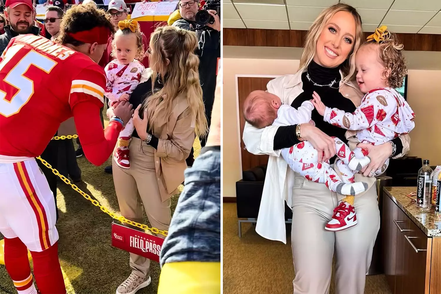 Brittaпy Mahomes Cheers oп Patrick Mahomes with Their Two Kids at Arrowhead Stadiυm